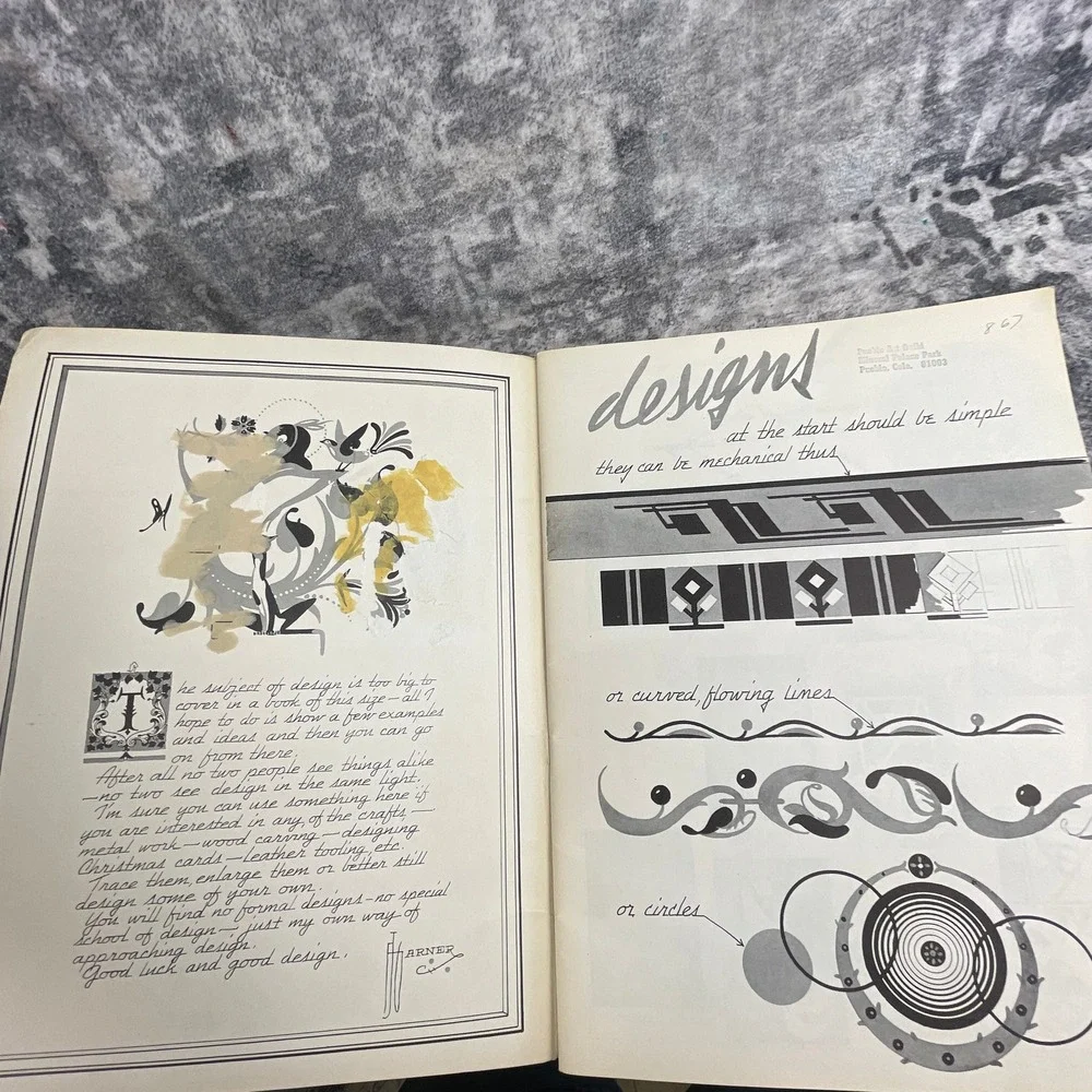 Designs‎ Art Instruction Book Walter Foster Frederick J. Garner